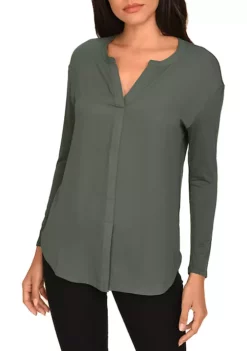 DR2 by Daniel Rainn Split Neck Casual Top -DR2 by Daniel Rainn Shop Belk 1005