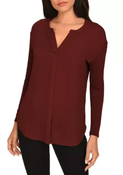 DR2 by Daniel Rainn Split Neck Casual Top -DR2 by Daniel Rainn Shop Belk 1006