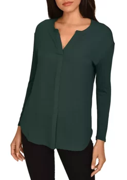 DR2 by Daniel Rainn Split Neck Casual Top -DR2 by Daniel Rainn Shop Belk 1009