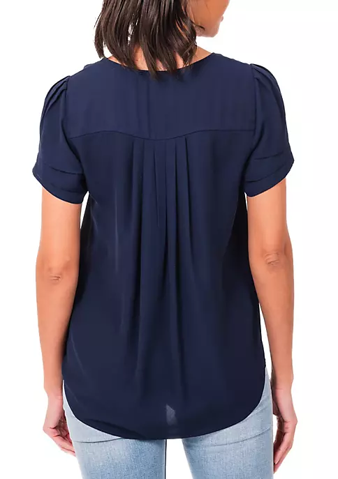 DR2 by Daniel Rainn Ruched Short Sleeve Top 3 DR2 by Daniel Rainn Ruched Short Sleeve Top - Image 3