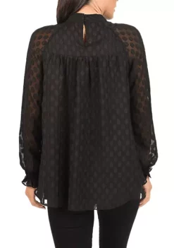 DR2 by Daniel Rainn Clip-Dot Blouse with Long Puff Sleeves 10 DR2 by Daniel Rainn Clip-Dot Blouse with Long Puff Sleeves -DR2 by Daniel Rainn Shop Belk 1022
