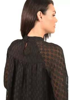 DR2 by Daniel Rainn Clip-Dot Blouse with Long Puff Sleeves 11 DR2 by Daniel Rainn Clip-Dot Blouse with Long Puff Sleeves -DR2 by Daniel Rainn Shop Belk 1023