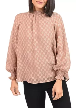 DR2 by Daniel Rainn Clip-Dot Blouse with Long Puff Sleeves 15 DR2 by Daniel Rainn Clip-Dot Blouse with Long Puff Sleeves -DR2 by Daniel Rainn Shop Belk 1027