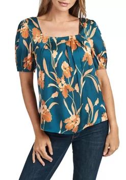 DR2 by Daniel Rainn Short Sleeve Pleated Top