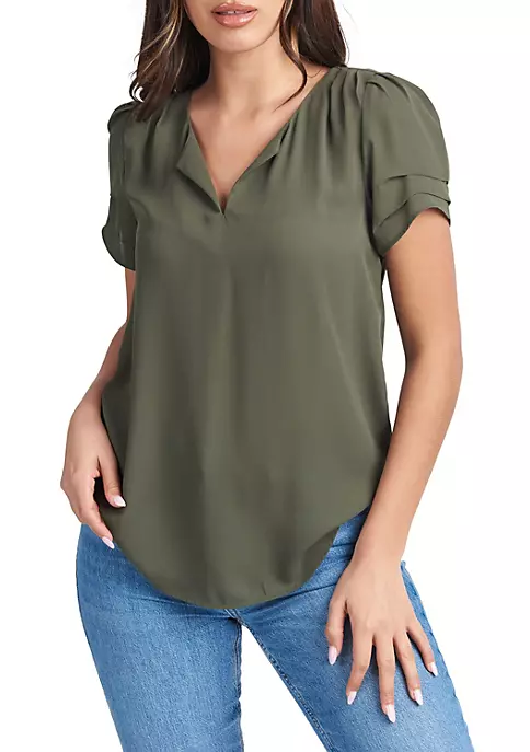 DR2 by Daniel Rainn Ruched Short Sleeve Top 5 DR2 by Daniel Rainn Ruched Short Sleeve Top - Image 5