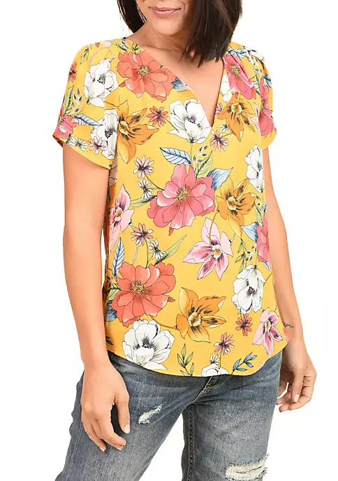 DR2 by Daniel Rainn Ruched Short Sleeve Top 14 DR2 by Daniel Rainn Ruched Short Sleeve Top - Image 14