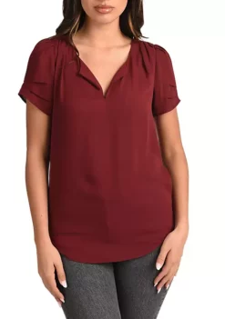 DR2 by Daniel Rainn Ruched Short Sleeve Top 39 DR2 by Daniel Rainn Ruched Short Sleeve Top -DR2 by Daniel Rainn Shop Belk 1050