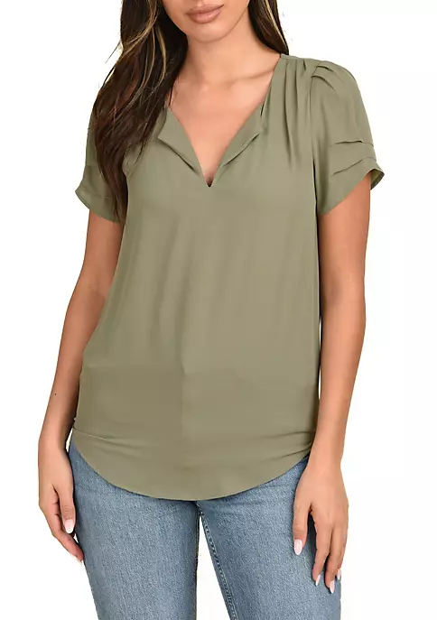 DR2 by Daniel Rainn Ruched Short Sleeve Top 20 DR2 by Daniel Rainn Ruched Short Sleeve Top - Image 20