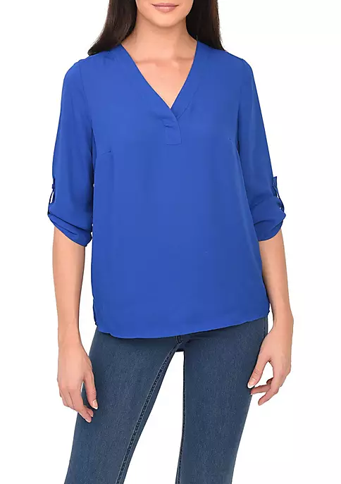DR2 by Daniel Rainn 3/4 Sleeve V-Neck Blouse Top 8 DR2 by Daniel Rainn 3/4 Sleeve V-Neck Blouse Top - Image 8