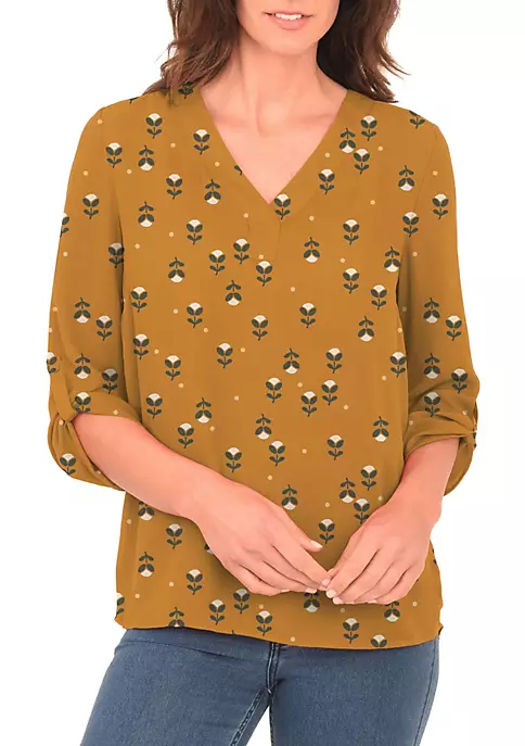 DR2 by Daniel Rainn 3/4 Sleeve V-Neck Blouse Top 19 DR2 by Daniel Rainn 3/4 Sleeve V-Neck Blouse Top - Image 19