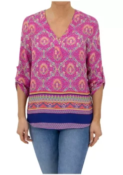 DR2 by Daniel Rainn 3/4 Sleeve V-Neck Blouse Top 49 DR2 by Daniel Rainn 3/4 Sleeve V-Neck Blouse Top -DR2 by Daniel Rainn Shop Belk 1077