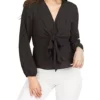 DR2 by Daniel Rainn Bowtie Peplum Blouse Top