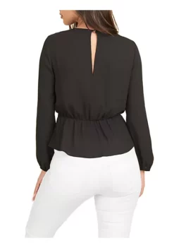 DR2 by Daniel Rainn Bowtie Peplum Blouse Top -DR2 by Daniel Rainn Shop Belk 1080