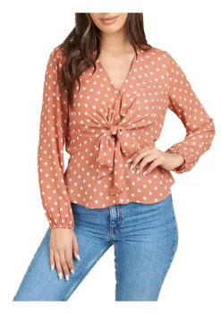 DR2 by Daniel Rainn Bowtie Peplum Blouse Top -DR2 by Daniel Rainn Shop Belk 1082