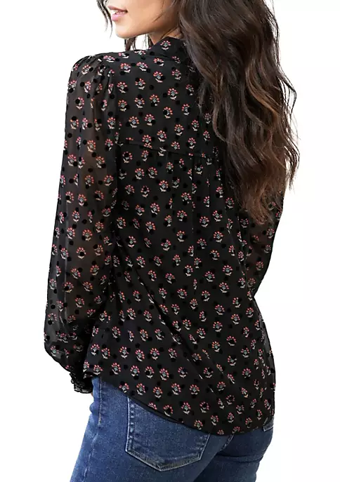 DR2 by Daniel Rainn Notch Collar Button-Down Top 2 DR2 by Daniel Rainn Notch Collar Button-Down Top - Image 2