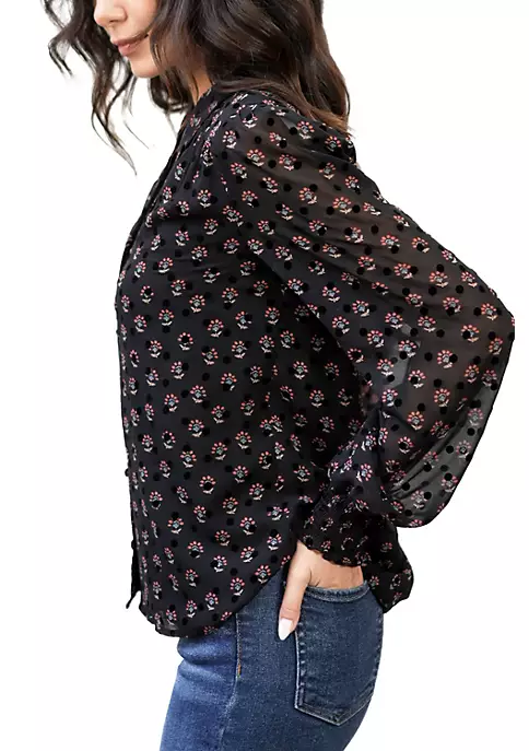 DR2 by Daniel Rainn Notch Collar Button-Down Top 3 DR2 by Daniel Rainn Notch Collar Button-Down Top - Image 3