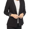 DR2 by Daniel Rainn Notch Collar Knit Jacket Blazer with Pockets