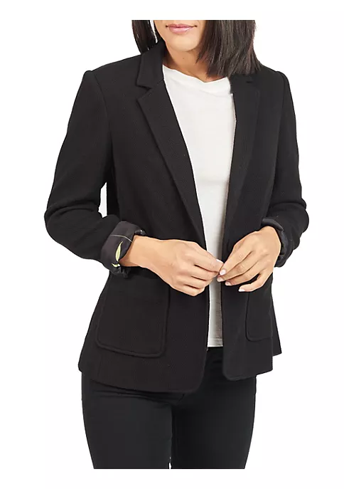 DR2 by Daniel Rainn Notch Collar Knit Jacket Blazer with Pockets 4 DR2 by Daniel Rainn Notch Collar Knit Jacket Blazer with Pockets - Image 4