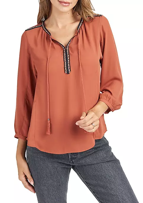 DR2 by Daniel Rainn 3/4 Sleeve Solid Top 1 DR2 by Daniel Rainn 3/4 Sleeve Solid Top