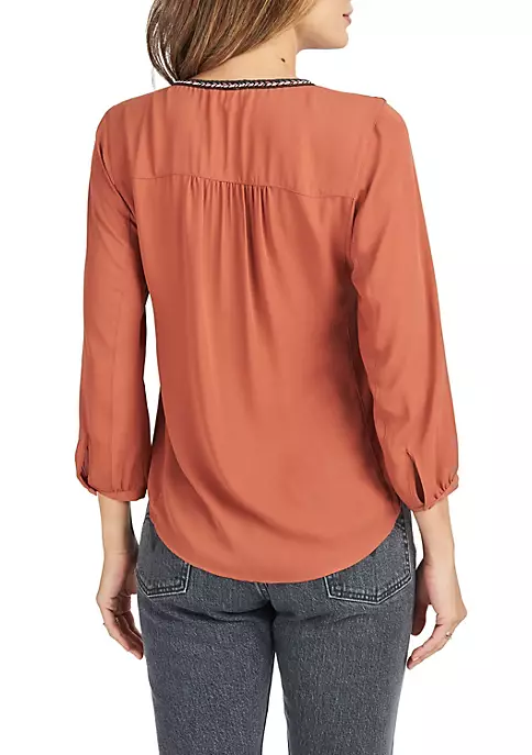 DR2 by Daniel Rainn 3/4 Sleeve Solid Top 3 DR2 by Daniel Rainn 3/4 Sleeve Solid Top - Image 3
