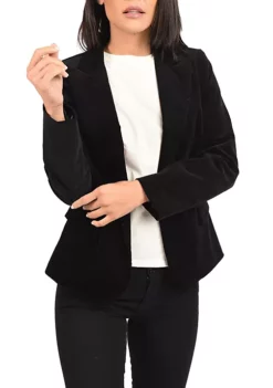 DR2 by Daniel Rainn Velvet Notch Collar Jacket Blazer