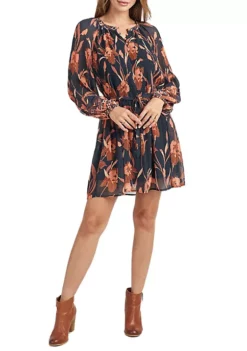 DR2 by Daniel Rainn Long Sleeve Flared Dress