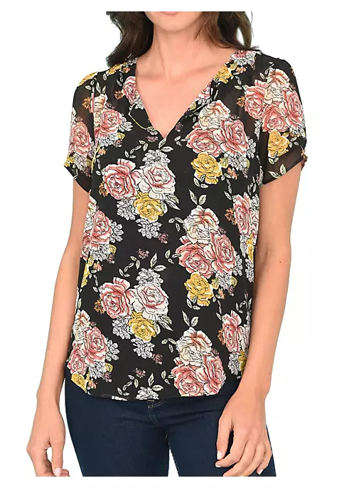 DR2 by Daniel Rainn Ruched Short Sleeve Top 4 DR2 by Daniel Rainn Ruched Short Sleeve Top - Image 4