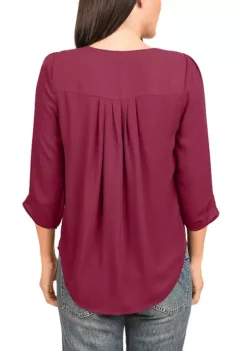 DR2 by Daniel Rainn 3/4 Sleeve V-Neck Blouse -DR2 by Daniel Rainn Shop Belk 1201