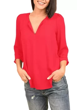 DR2 by Daniel Rainn 3/4 Sleeve V-Neck Blouse -DR2 by Daniel Rainn Shop Belk 1206