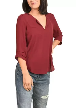 DR2 by Daniel Rainn 3/4 Sleeve V-Neck Blouse -DR2 by Daniel Rainn Shop Belk 1208
