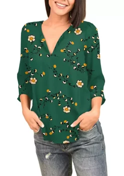 DR2 by Daniel Rainn 3/4 Sleeve V-Neck Blouse -DR2 by Daniel Rainn Shop Belk 1209