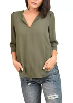 DR2 by Daniel Rainn 3/4 Sleeve V-Neck Blouse -DR2 by Daniel Rainn Shop Belk 1210
