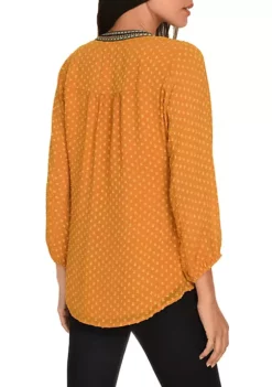 DR2 by Daniel Rainn 3/4 Sleeve Tassel Woven Top -DR2 by Daniel Rainn Shop Belk 1223