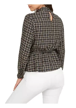 DR2 by Daniel Rainn Mock Turtleneck Shirred Top Blouse -DR2 by Daniel Rainn Shop Belk 1227