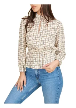 DR2 by Daniel Rainn Mock Turtleneck Shirred Top Blouse -DR2 by Daniel Rainn Shop Belk 1228