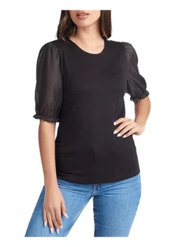 DR2 by Daniel Rainn Sheer Puff Sleeve Blouse Top -DR2 by Daniel Rainn Shop Belk 1271