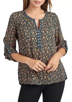 DR2 by Daniel Rainn 3/4 Roll Tab Sleeve Tunic Top -DR2 by Daniel Rainn Shop Belk 1277