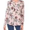 DR2 by Daniel Rainn Floral Print V-Neck Blouse