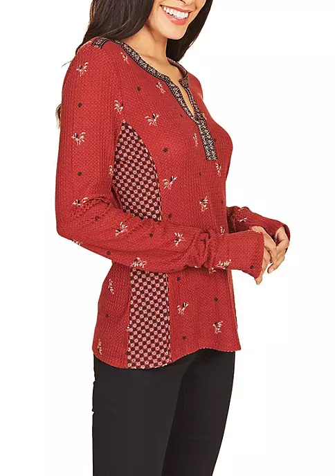 DR2 by Daniel Rainn Long Sleeve Waffle Knit Top 2 DR2 by Daniel Rainn Long Sleeve Waffle Knit Top - Image 2