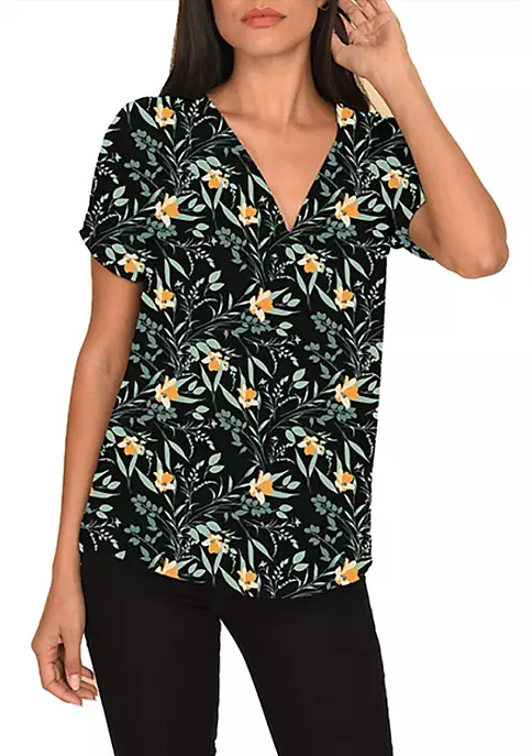 DR2 by Daniel Rainn Ruched Short Sleeve Top 4 DR2 by Daniel Rainn Ruched Short Sleeve Top - Image 4