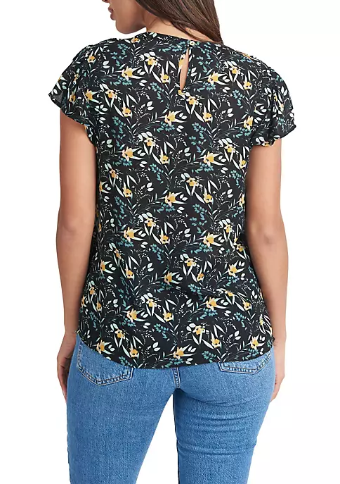 DR2 by Daniel Rainn Ruffle Sleeve Embroidered Blouse 3 DR2 by Daniel Rainn Ruffle Sleeve Embroidered Blouse - Image 3