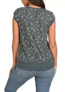 DR2 by Daniel Rainn Short Sleeve Top Blouse with Tassels -DR2 by Daniel Rainn Shop Belk 1355