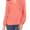 DR2 by Daniel Rainn Long Sleeve Top w/ Lace Detail
