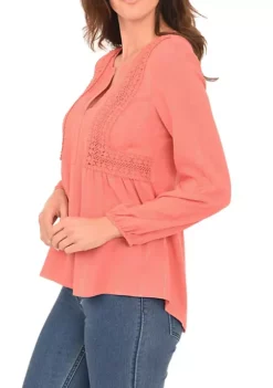 DR2 by Daniel Rainn Long Sleeve Top w/ Lace Detail 6 DR2 by Daniel Rainn Long Sleeve Top w/ Lace Detail -DR2 by Daniel Rainn Shop Belk 1386