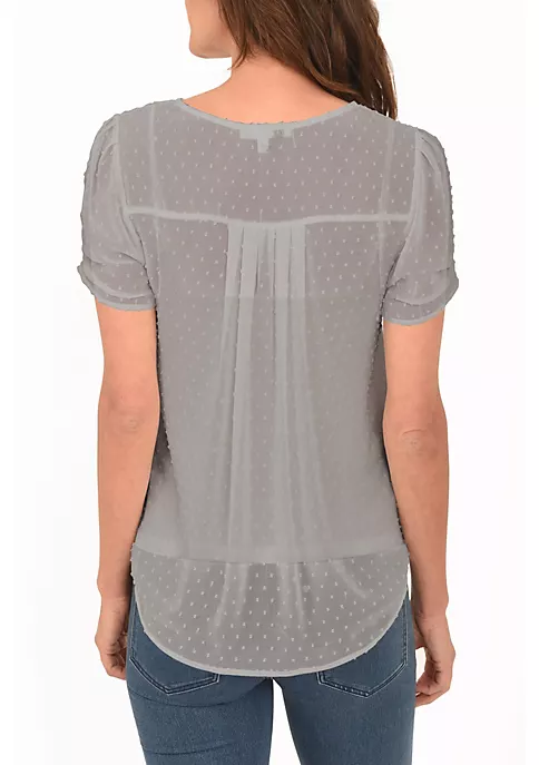 DR2 by Daniel Rainn Ruched Short Sleeve Top 3 DR2 by Daniel Rainn Ruched Short Sleeve Top - Image 3