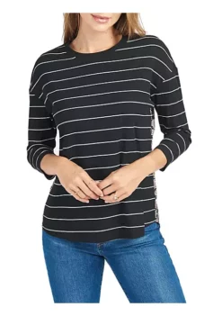 DR2 by Daniel Rainn Striped 3/4 Sleeve Top