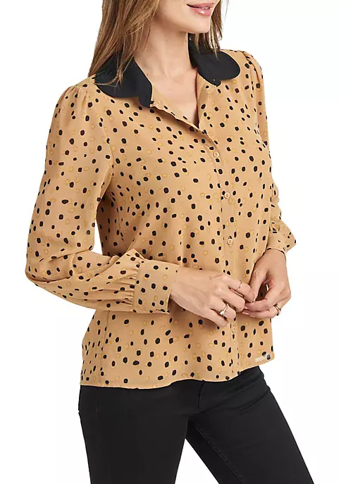 DR2 by Daniel Rainn Polka-Dot Button-Down Top 3 DR2 by Daniel Rainn Polka-Dot Button-Down Top - Image 3