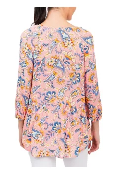 DR2 by Daniel Rainn 3/4 Sleeve Smocked Paisley Top -DR2 by Daniel Rainn Shop Belk 1440