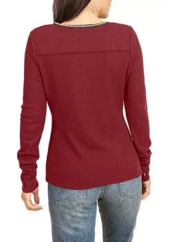DR2 by Daniel Rainn Long Sleeve Knit Top with Thumbholes -DR2 by Daniel Rainn Shop Belk 1452