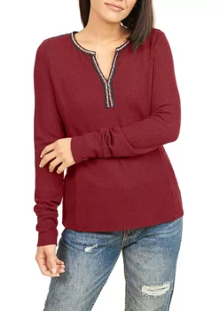 DR2 by Daniel Rainn Long Sleeve Knit Top with Thumbholes -DR2 by Daniel Rainn Shop Belk 1453